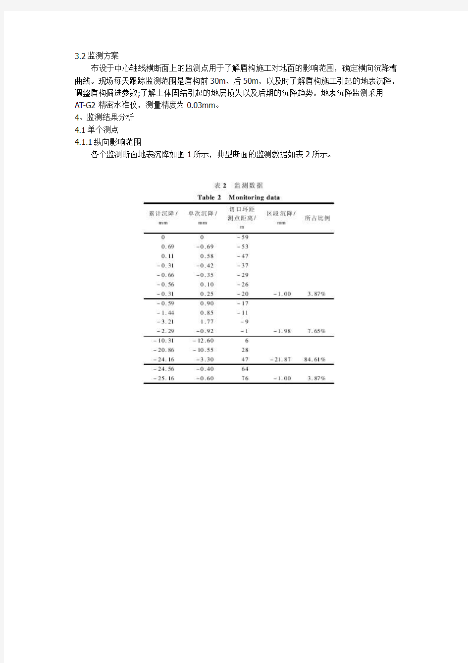武汉地铁2号线盾构施工对地表沉降影响分析