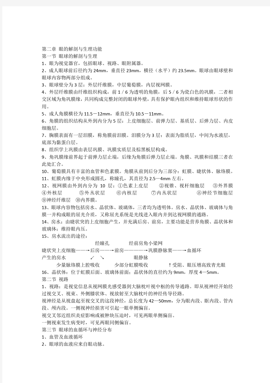 (完整版)中医眼科学复习材料