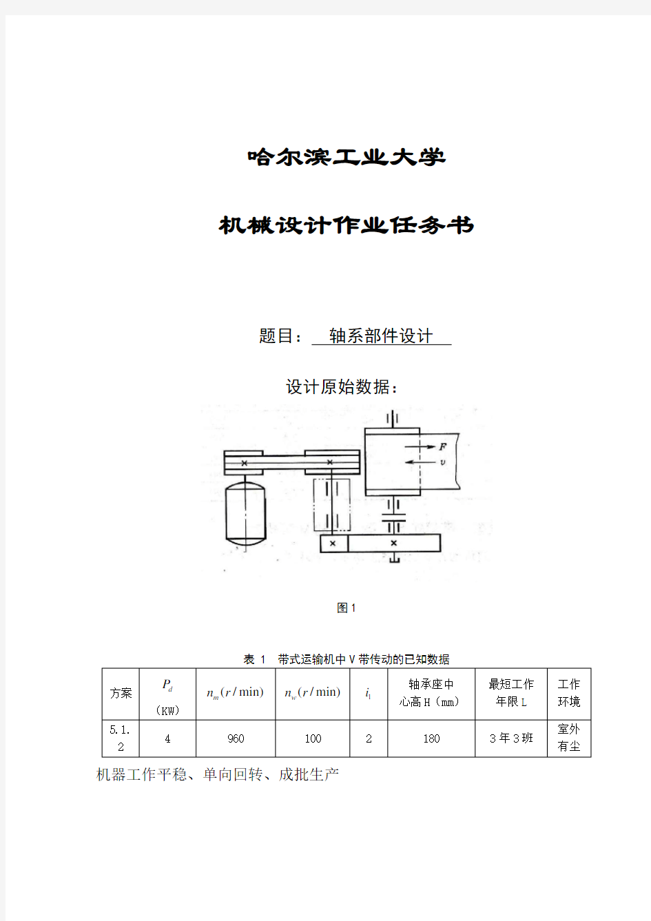 哈工大机械设计大作业