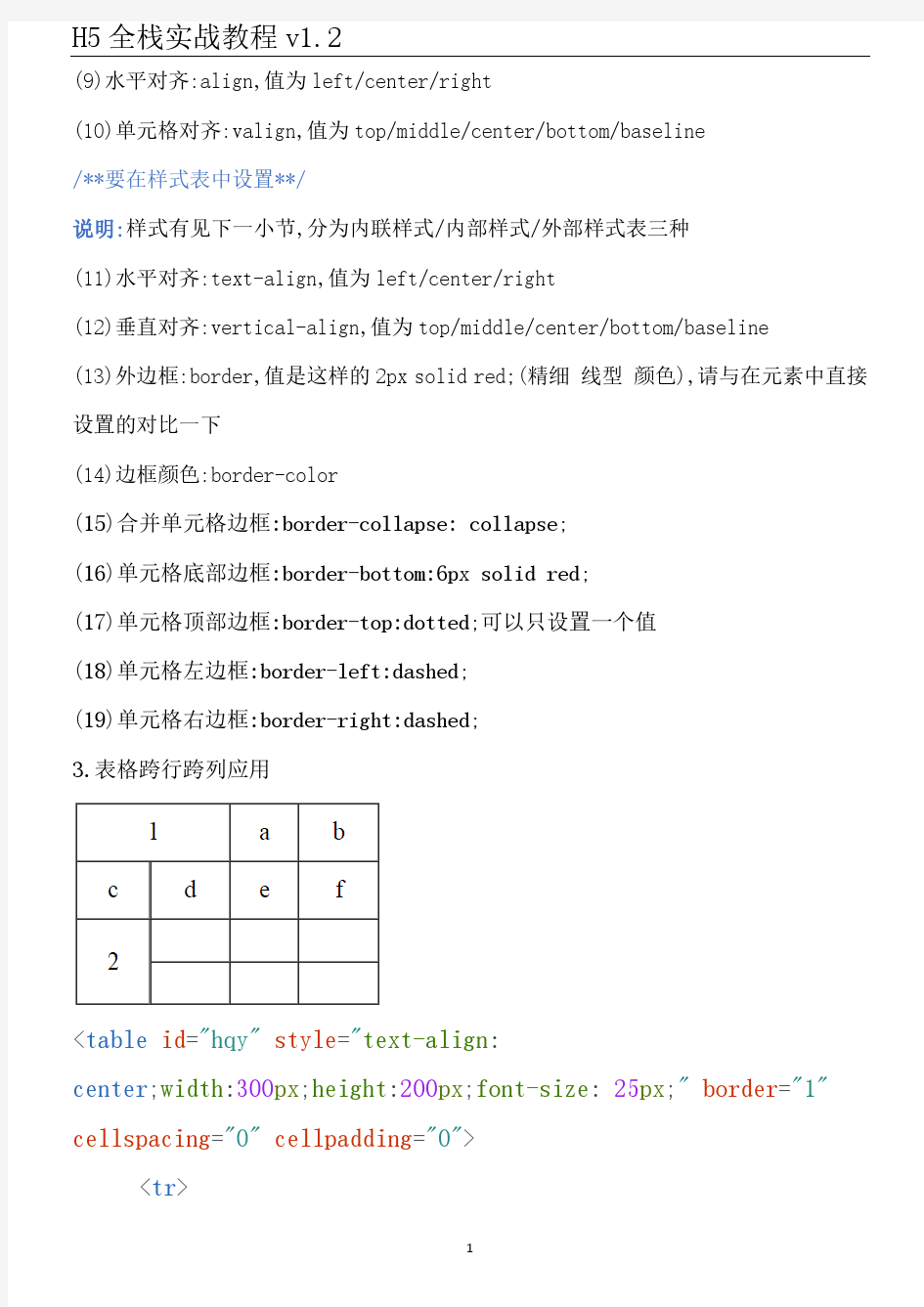 1-10-HTML复杂表格绘制