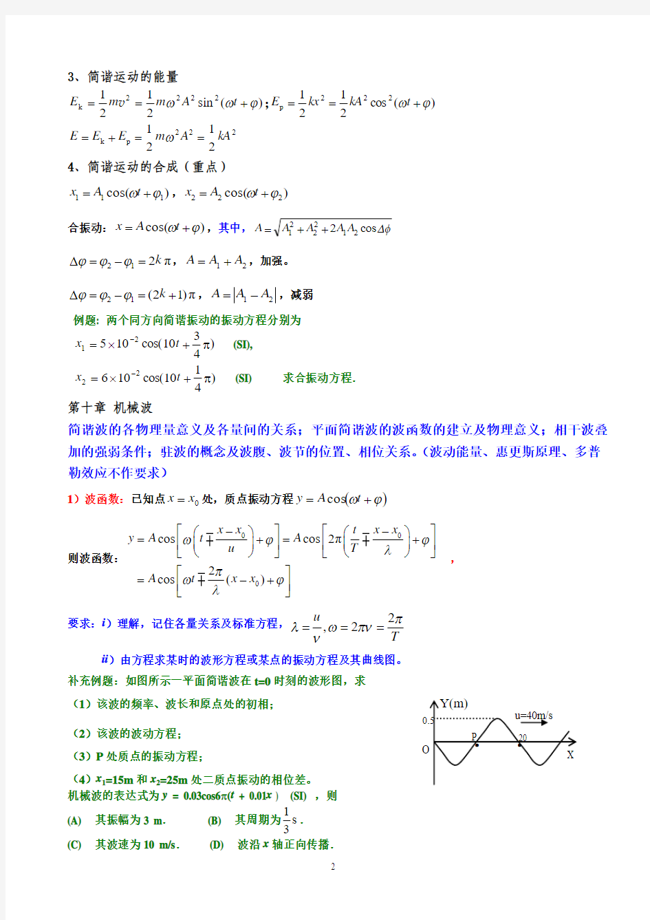 lxh2014-2015(1)大学物理Ⅱ(下)期末考试复习