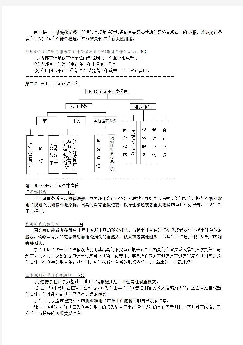 2012年注册会计师 审计 学习笔记 【强烈推荐】