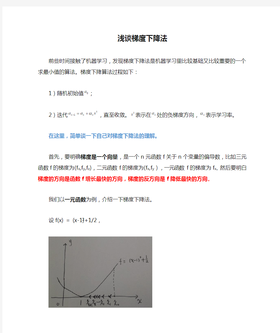 浅谈梯度下降法