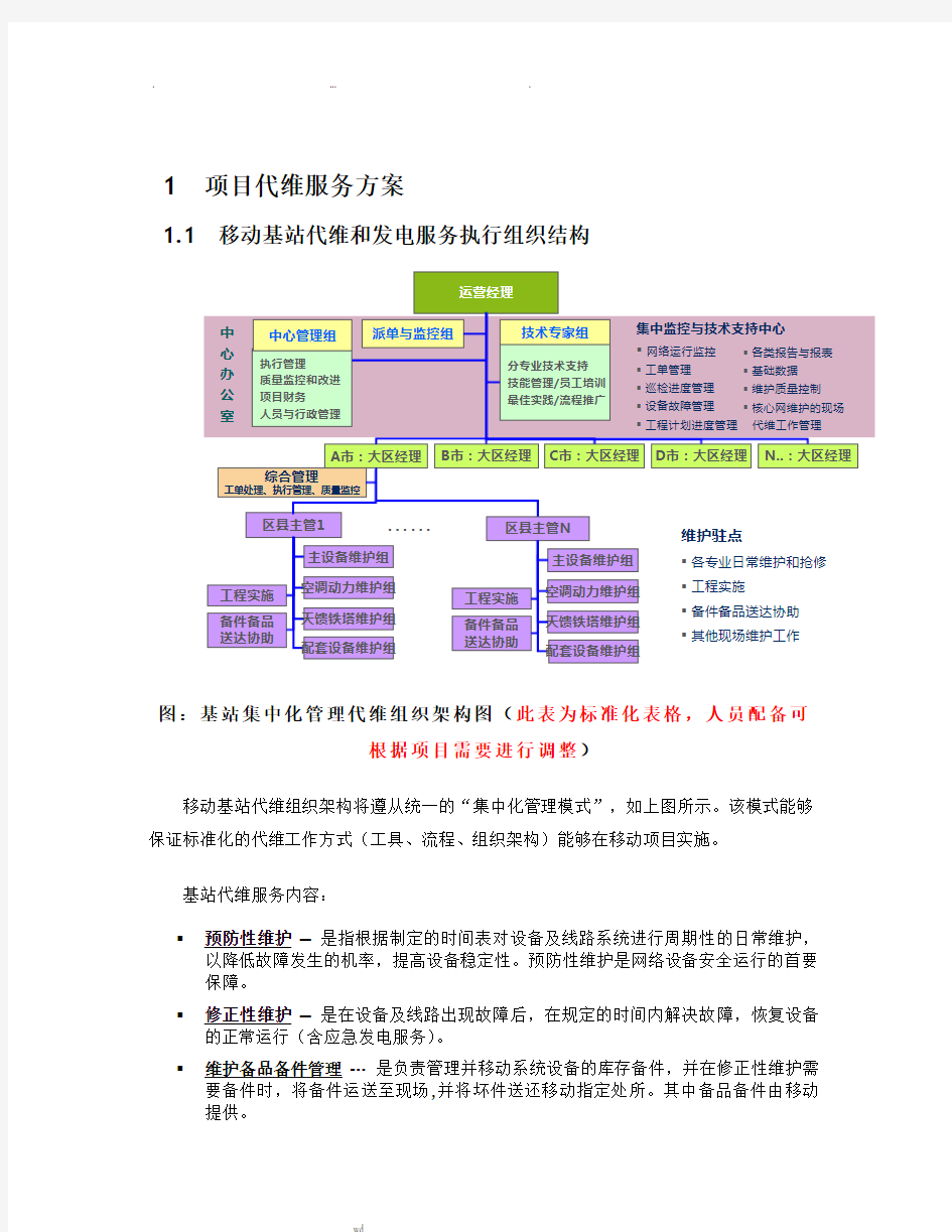 基站代维服务方案