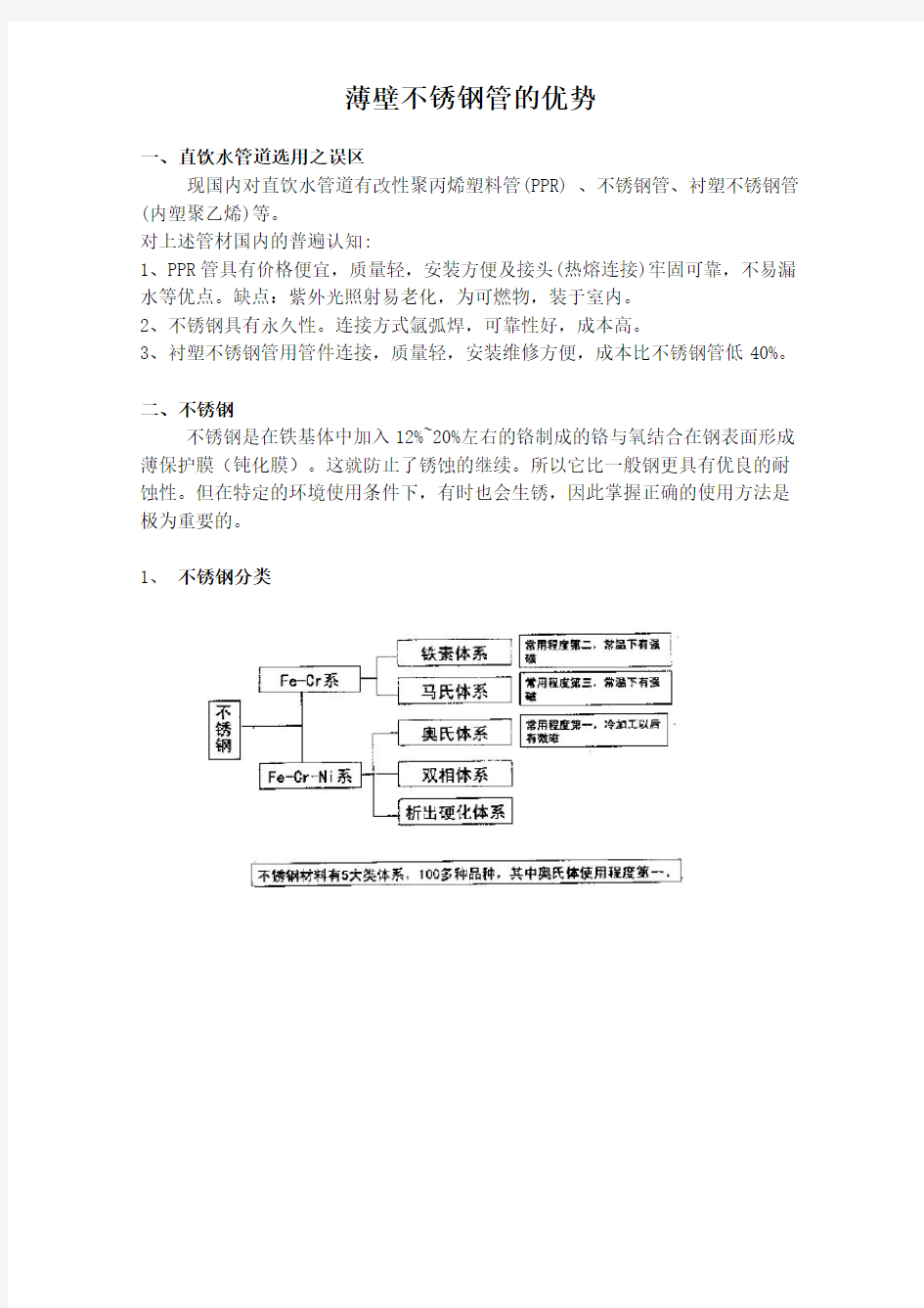 薄壁不锈钢管的优势