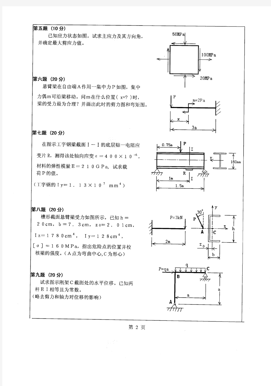 2006年江苏大学材料力学考研试题