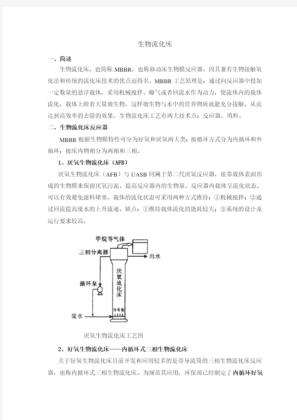 生物流化床知识总结