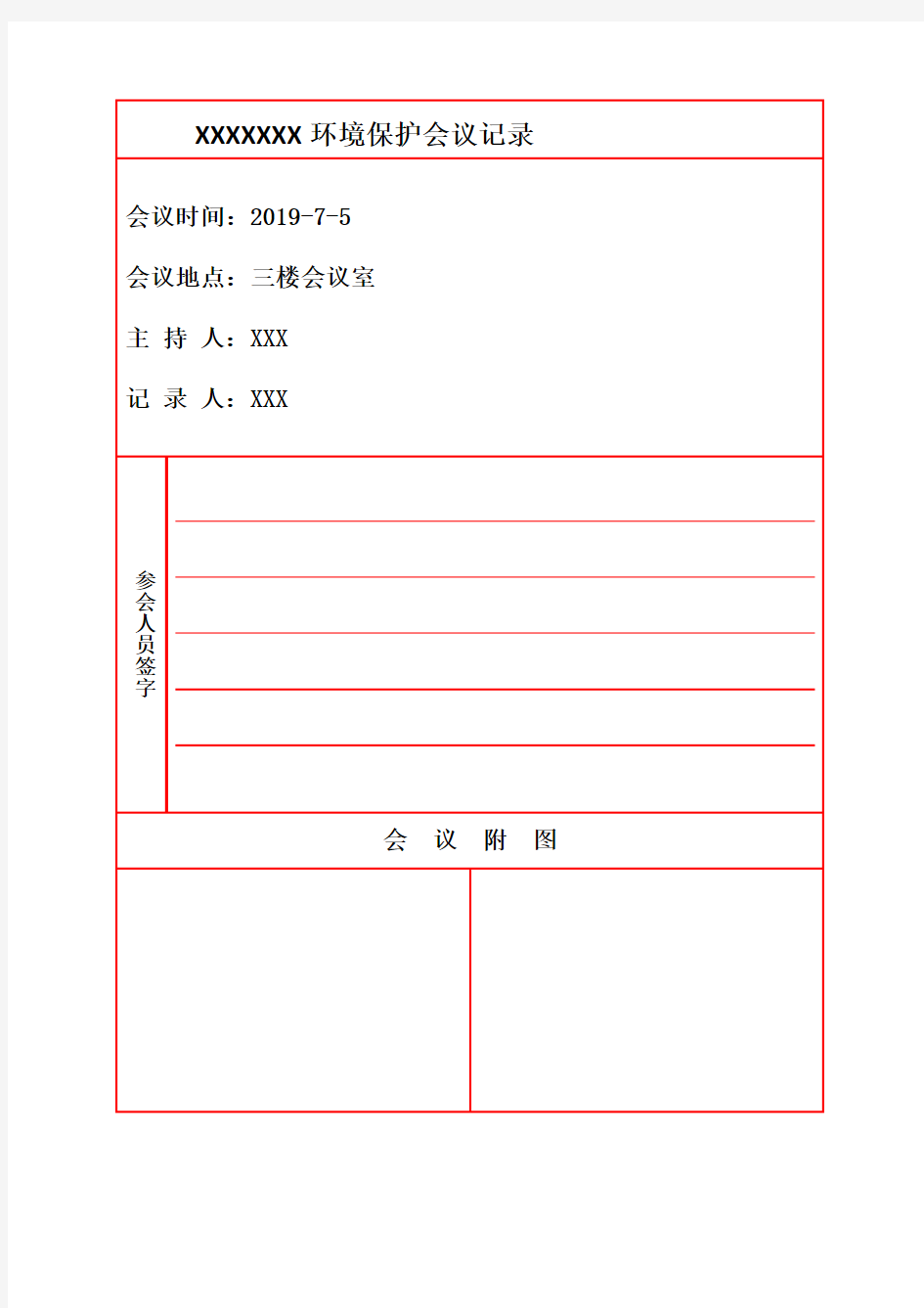 环保会议记录