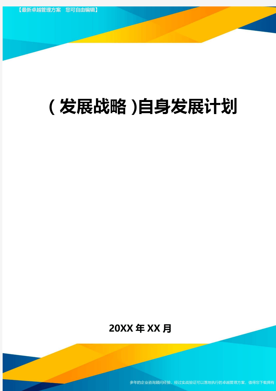 2020年(发展战略)自身发展计划