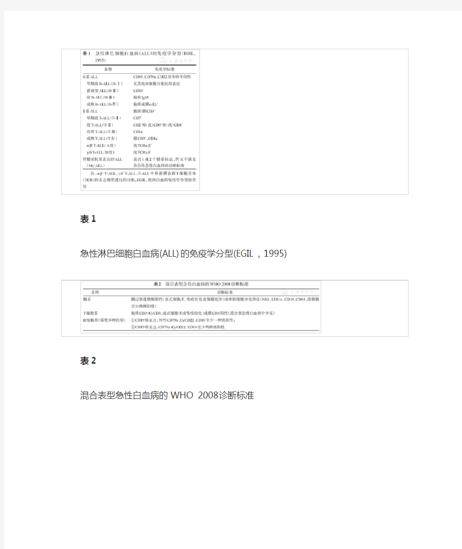 中国成人急性淋巴细胞白血病诊断与治疗指南(完整版)