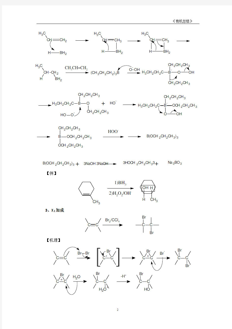 大学有机化学反应方程式总结(较全)