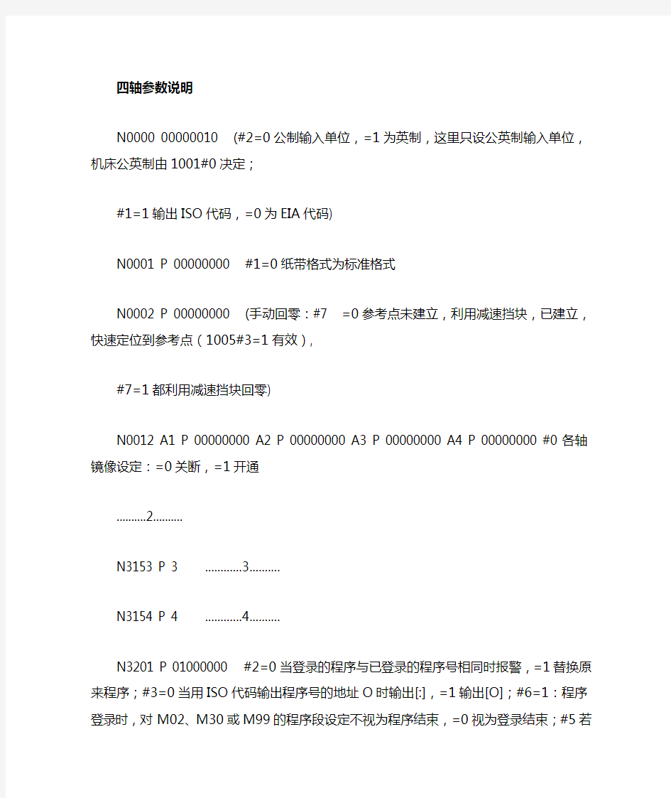 发那科参数详细