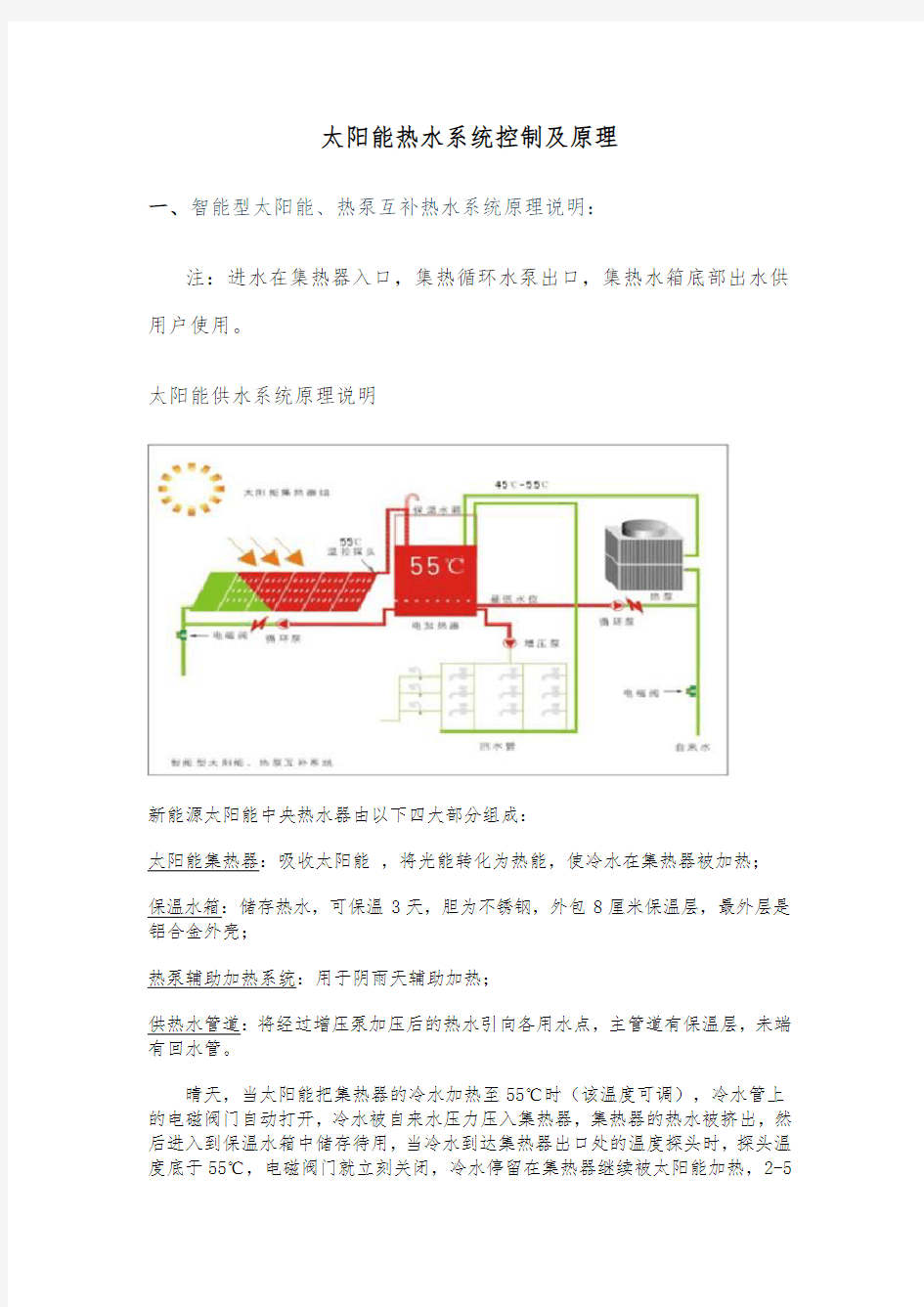 太阳能热水系统控制及原理