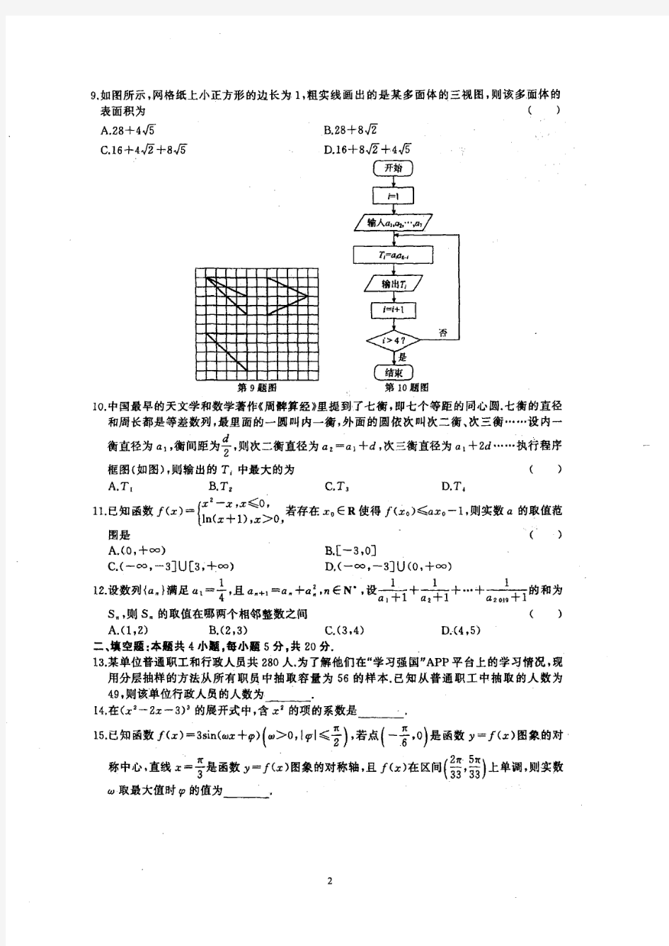 2019届河北省衡水中学高三数学(理)模拟试题