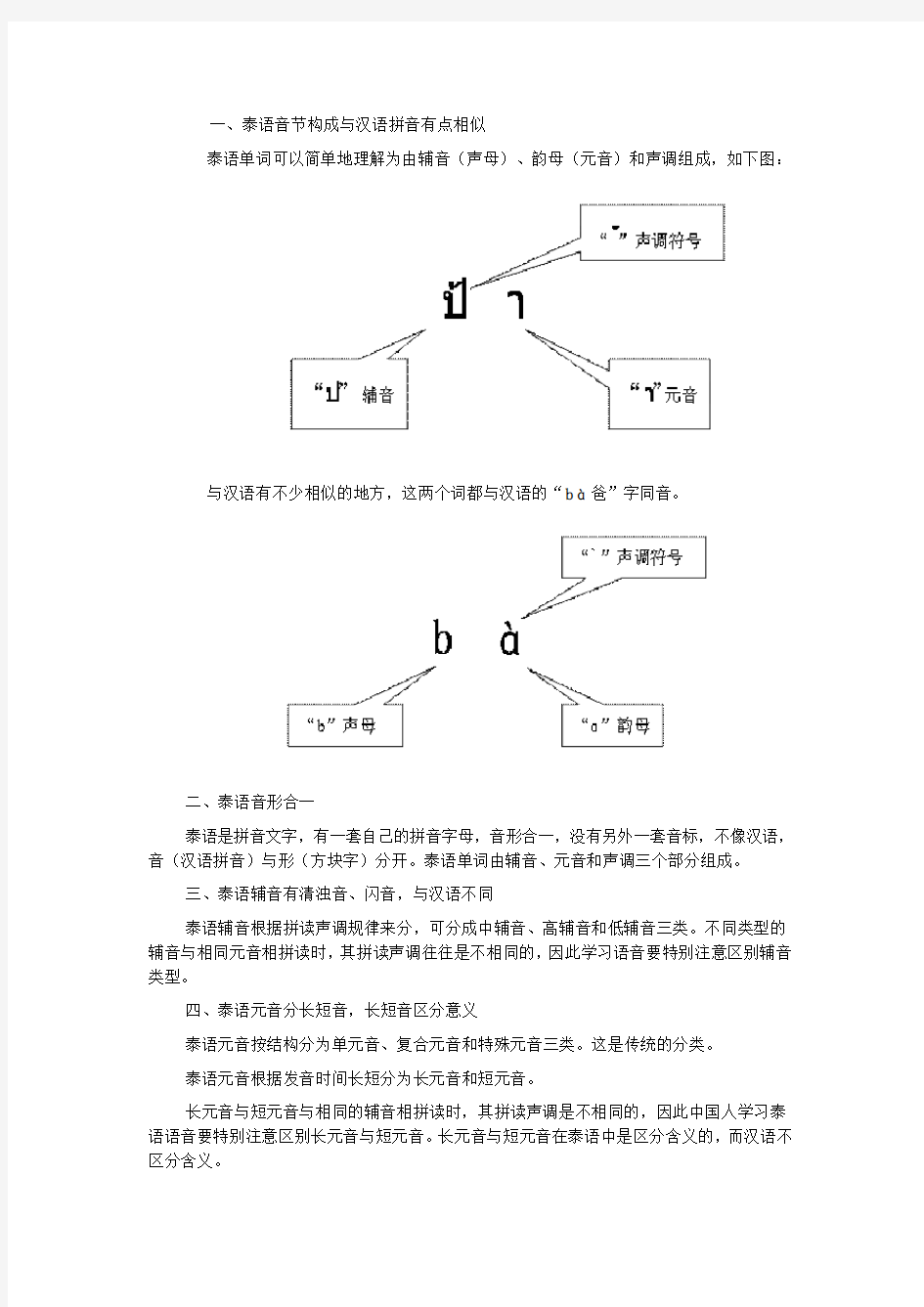 基础泰语入门