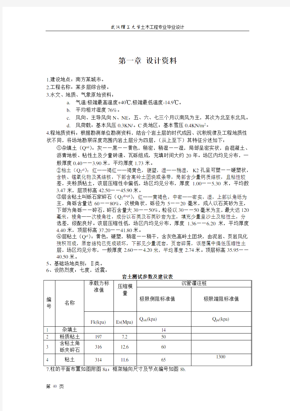 土木工程专业毕业设计