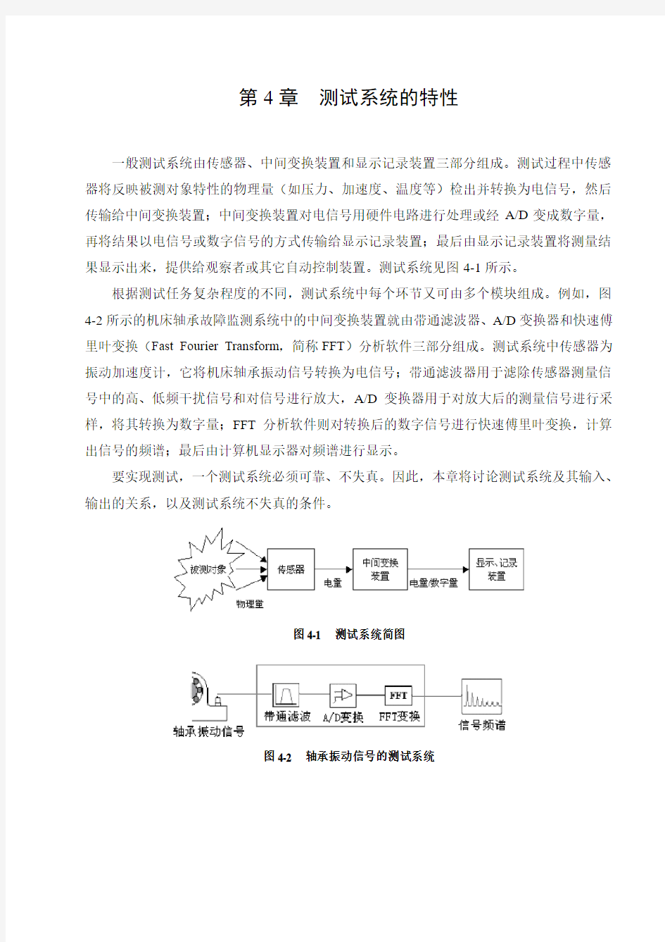 测试系统的特性