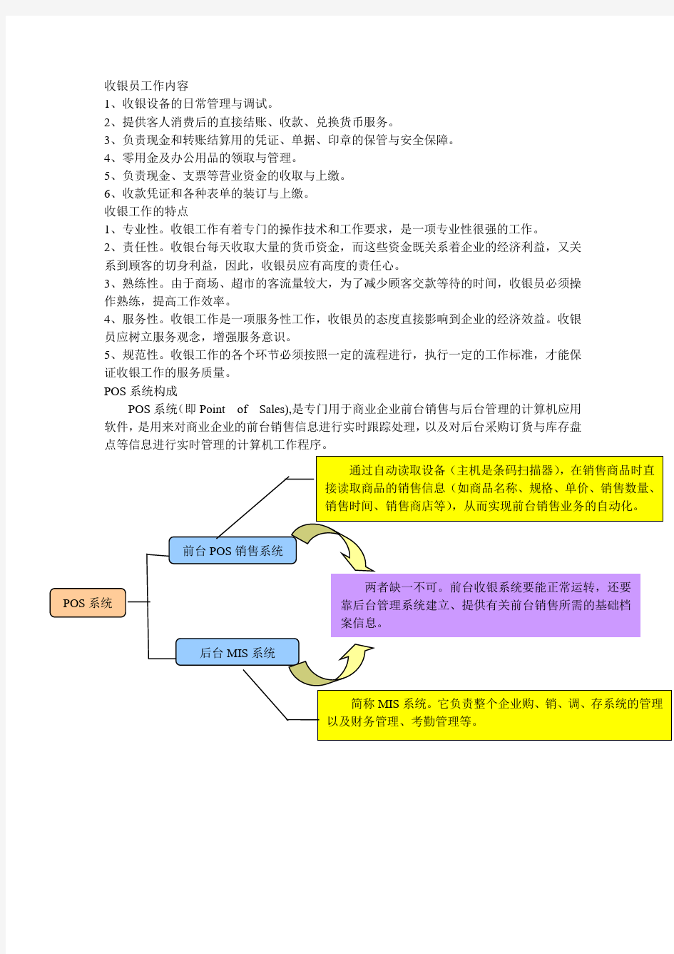 收银员培训内容