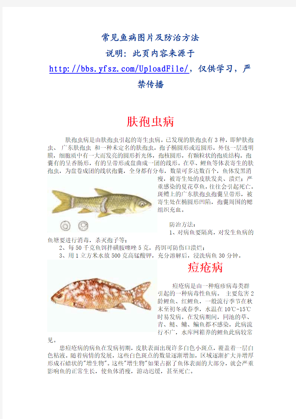 常见鱼病图片及防治方法(中)[1]