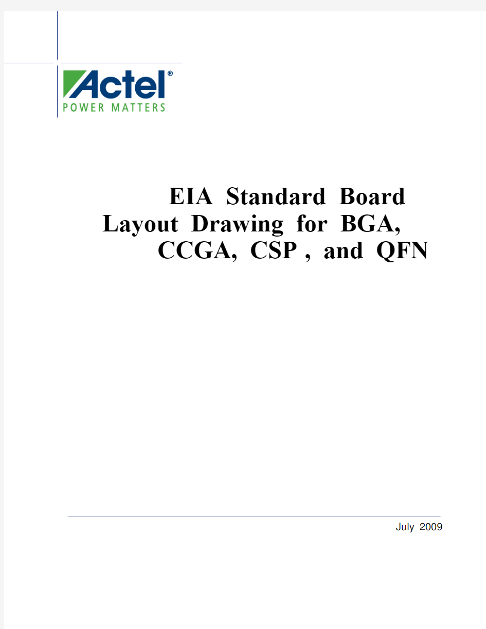 EIA Standard Board Layout Drawing for BGA, CCGA, CSP, and QFN
