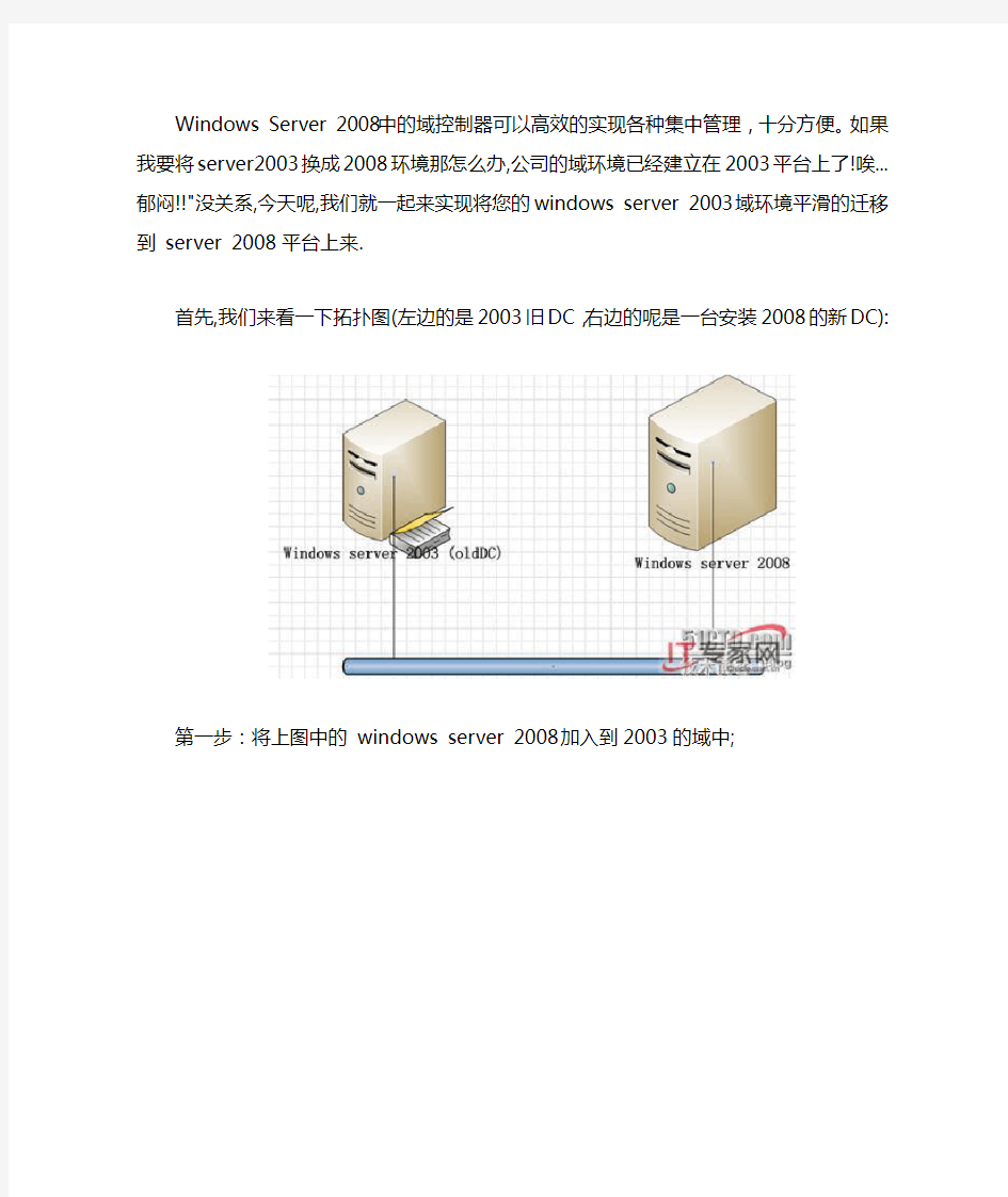 Windows Server 2003到2008域控制器迁移步骤