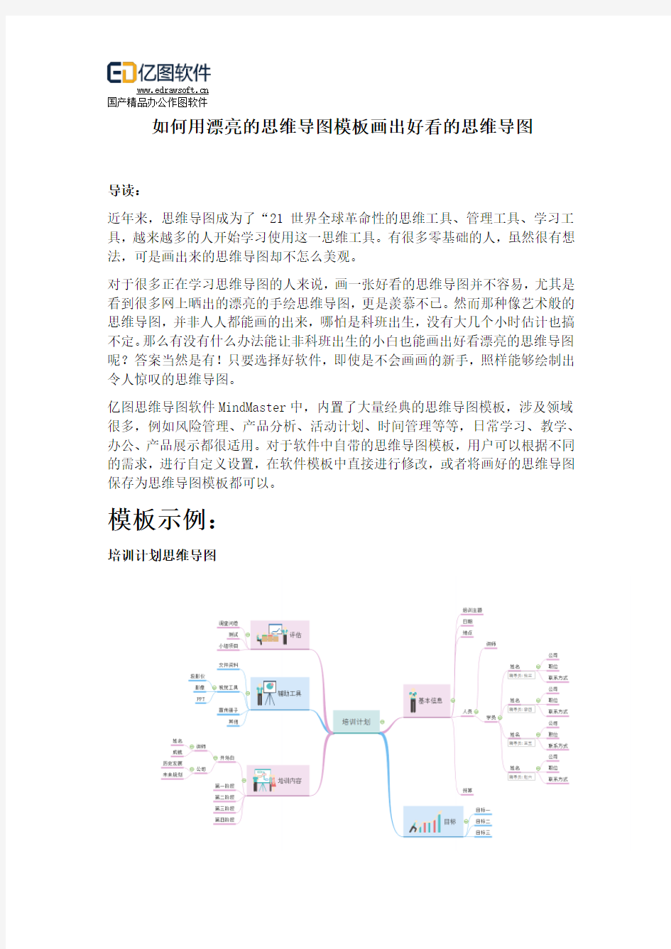 如何用漂亮的思维导图模板画出好看的思维导图