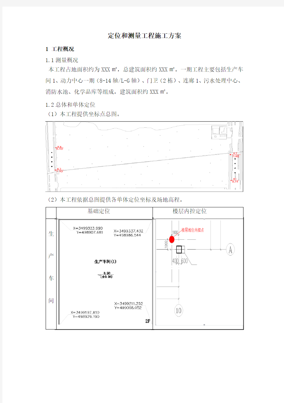 定位和测量工程施工方案