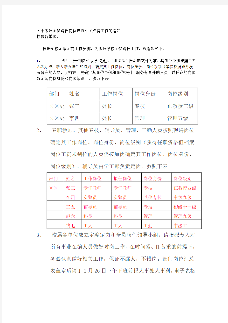 全员聘任文件通知