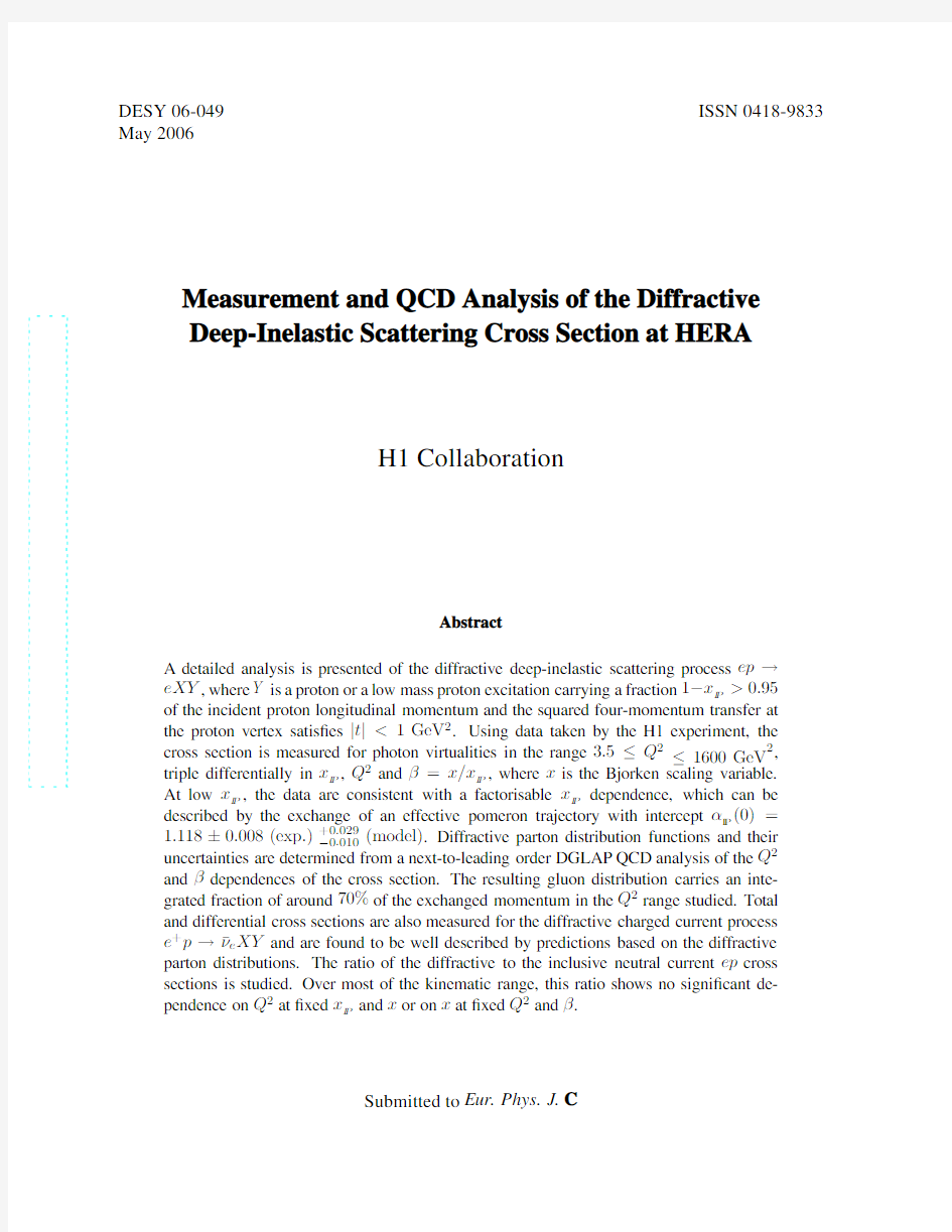 Measurement and QCD Analysis of the Diffractive Deep-Inelastic Scattering Cross Section at