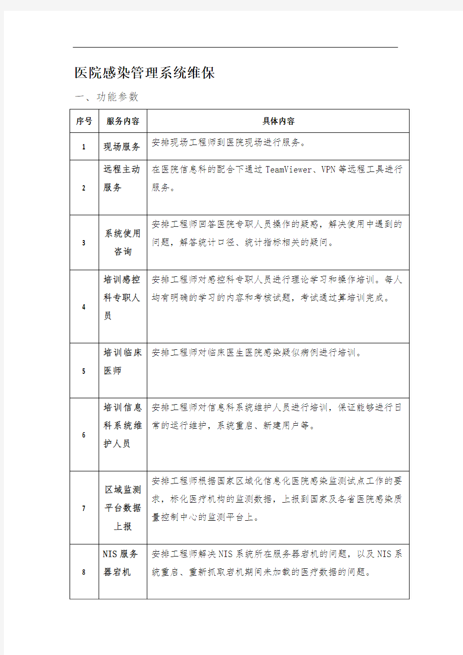 医院感染管理系统维保