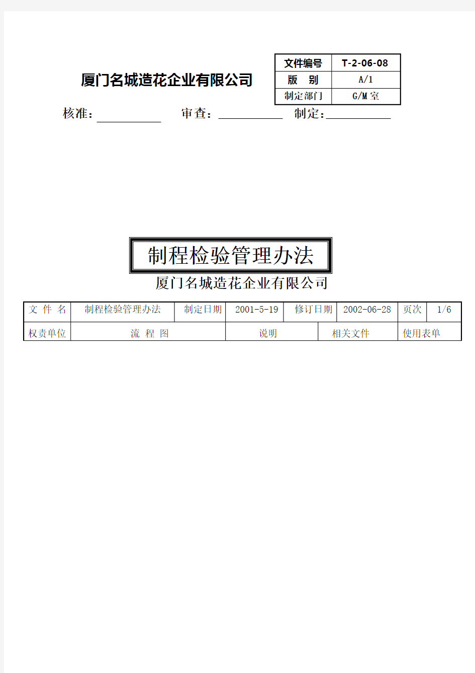 制程检验管理办法