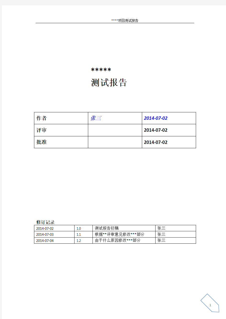 HUAWEI华为_业软_测试报告模板