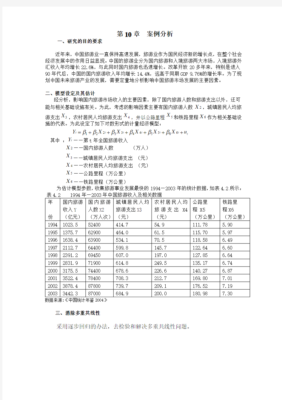 多重共线性案例分析