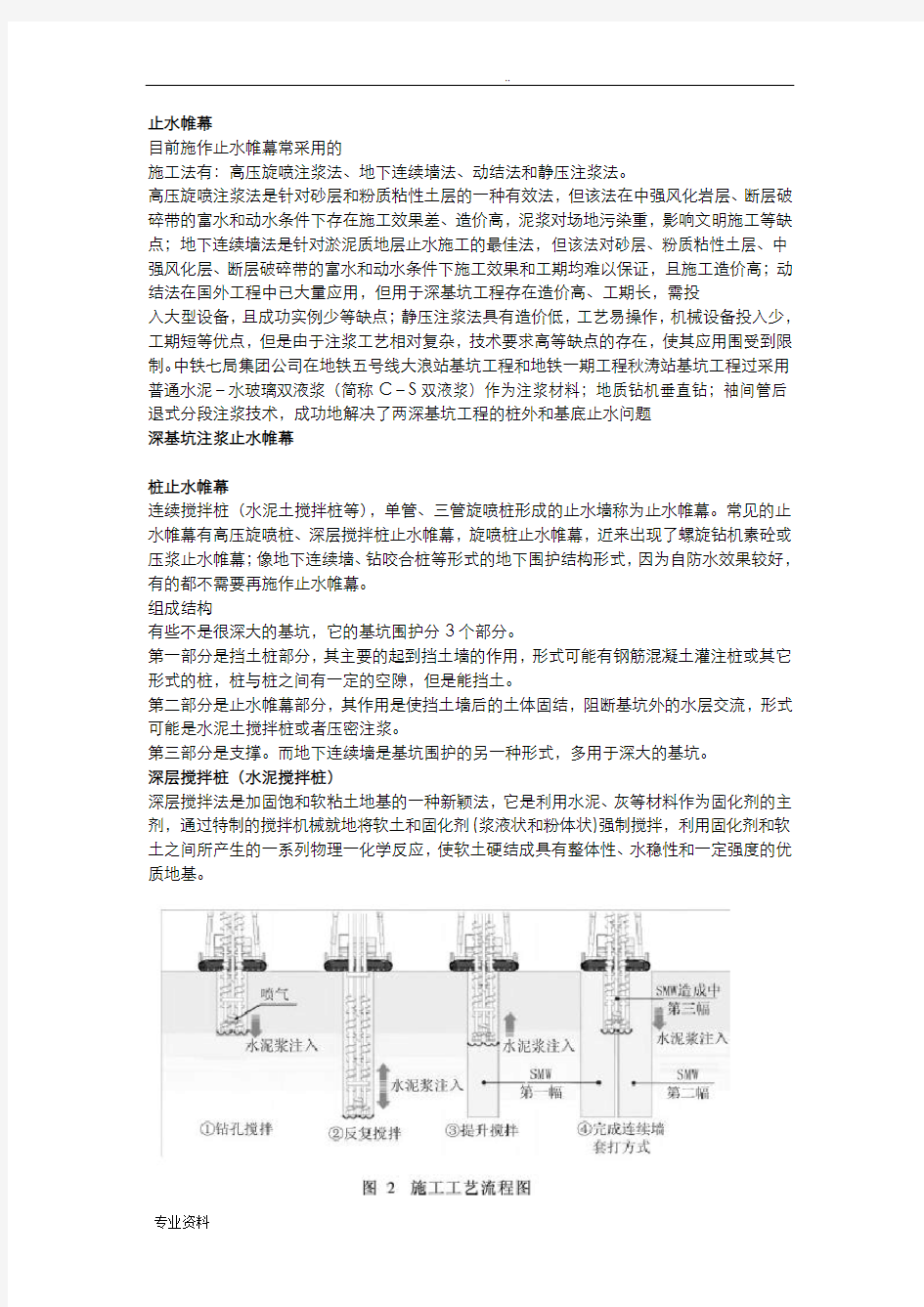 工程各种止水帷幕详解