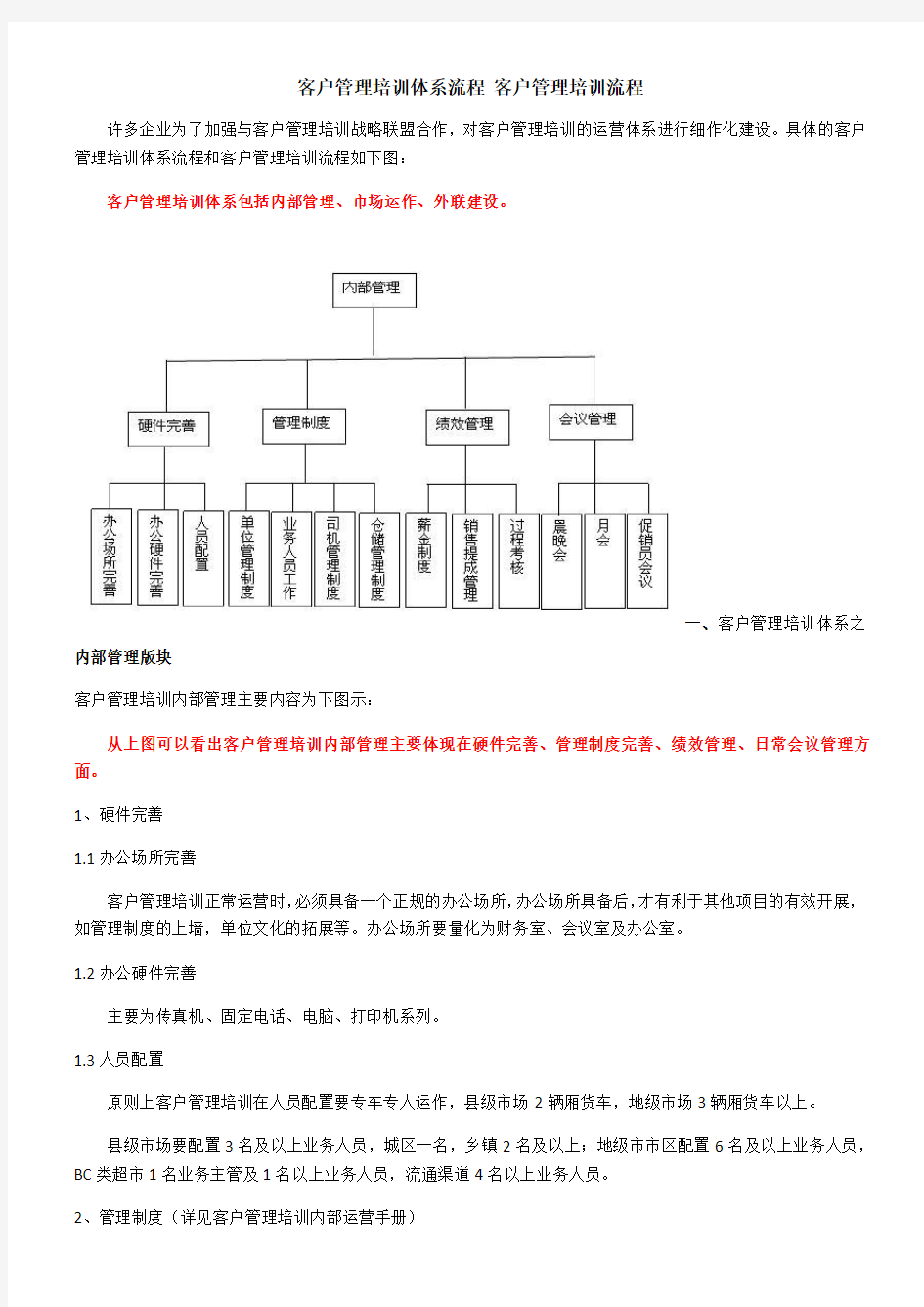 客户管理培训体系流程-客户管理培训流程1