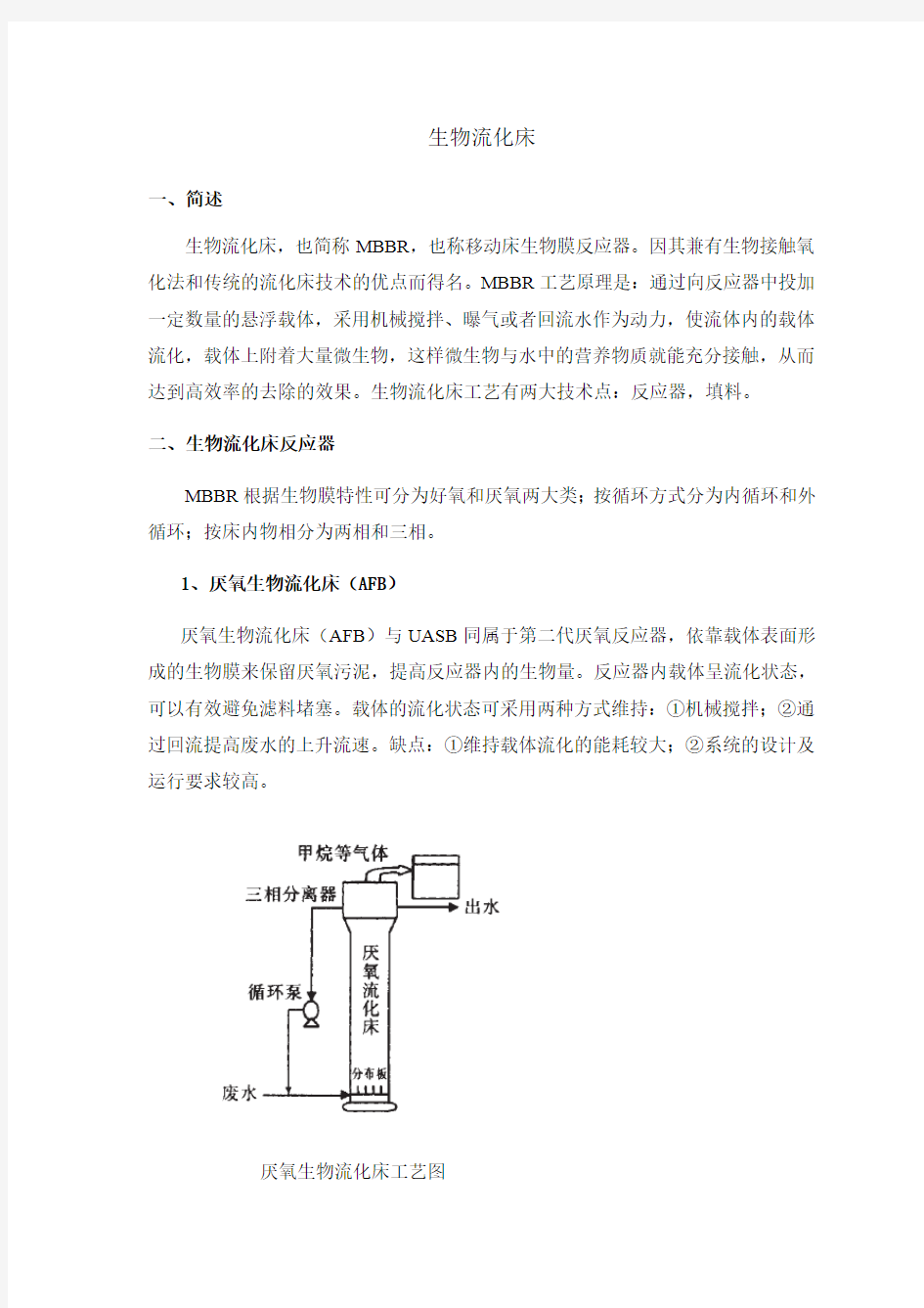 生物流化床知识总结