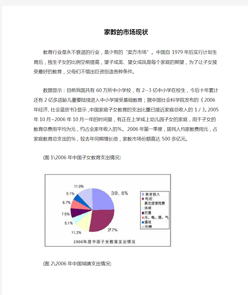 家教的市场现状