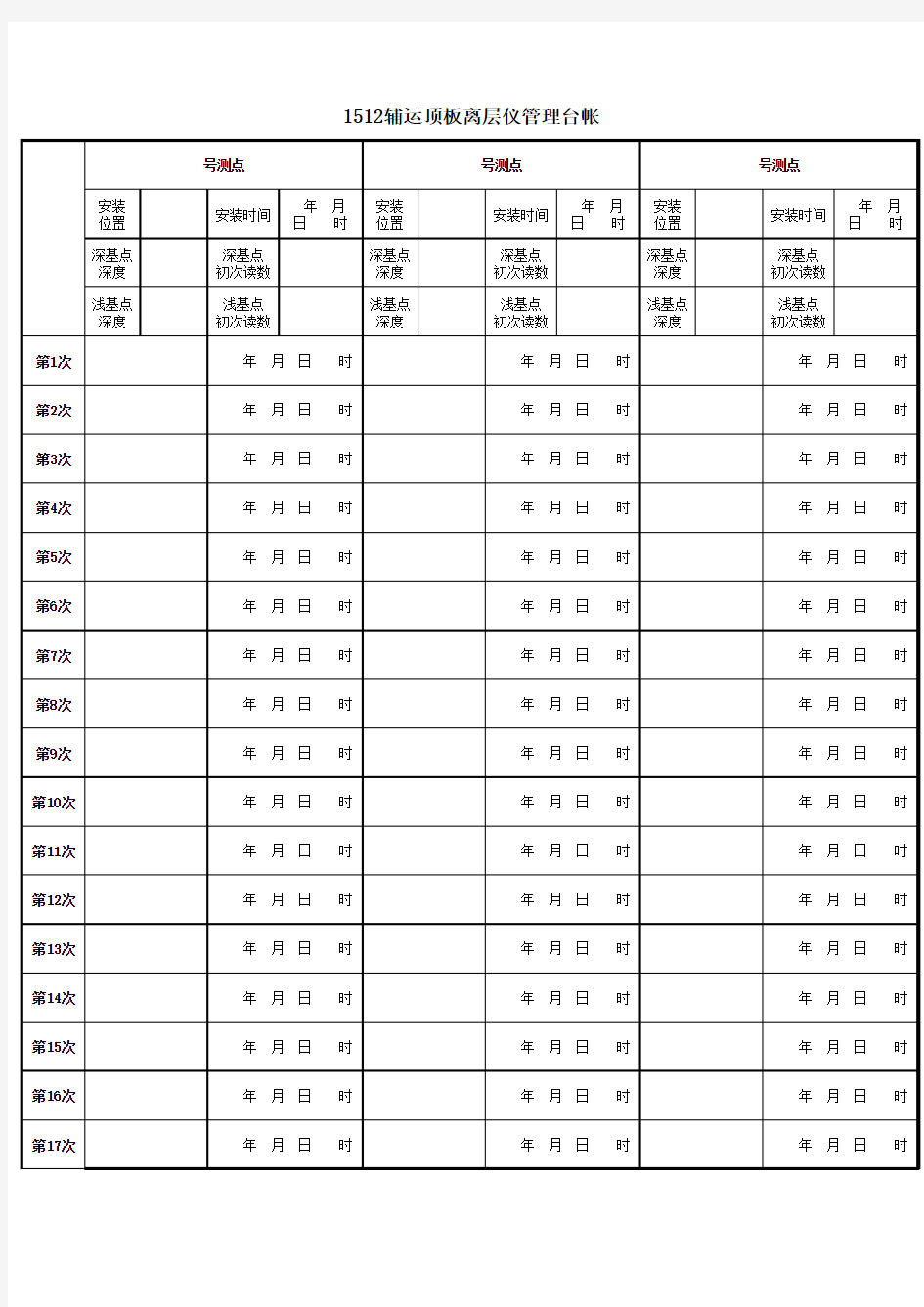 顶板离层仪使用管理规定