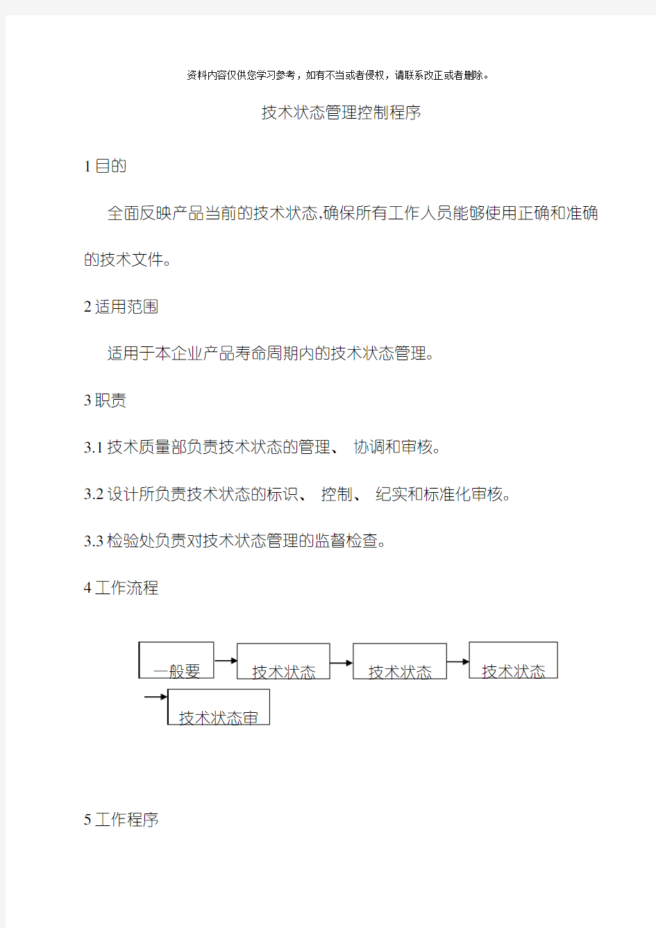 技术状态管理控制程序模板