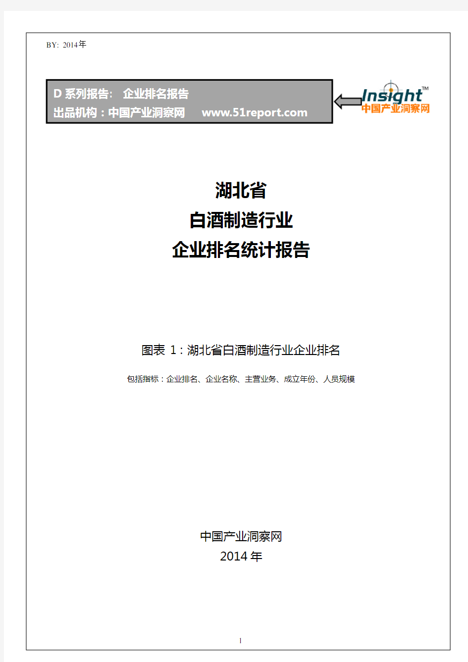 湖北省白酒制造行业企业排名统计报告