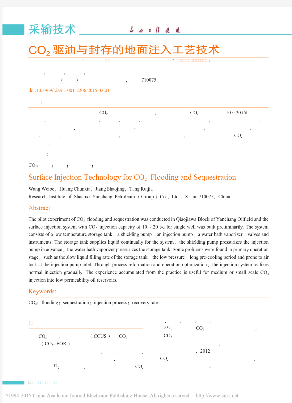 CO_2驱油与封存的地面注入工艺技术_王维波