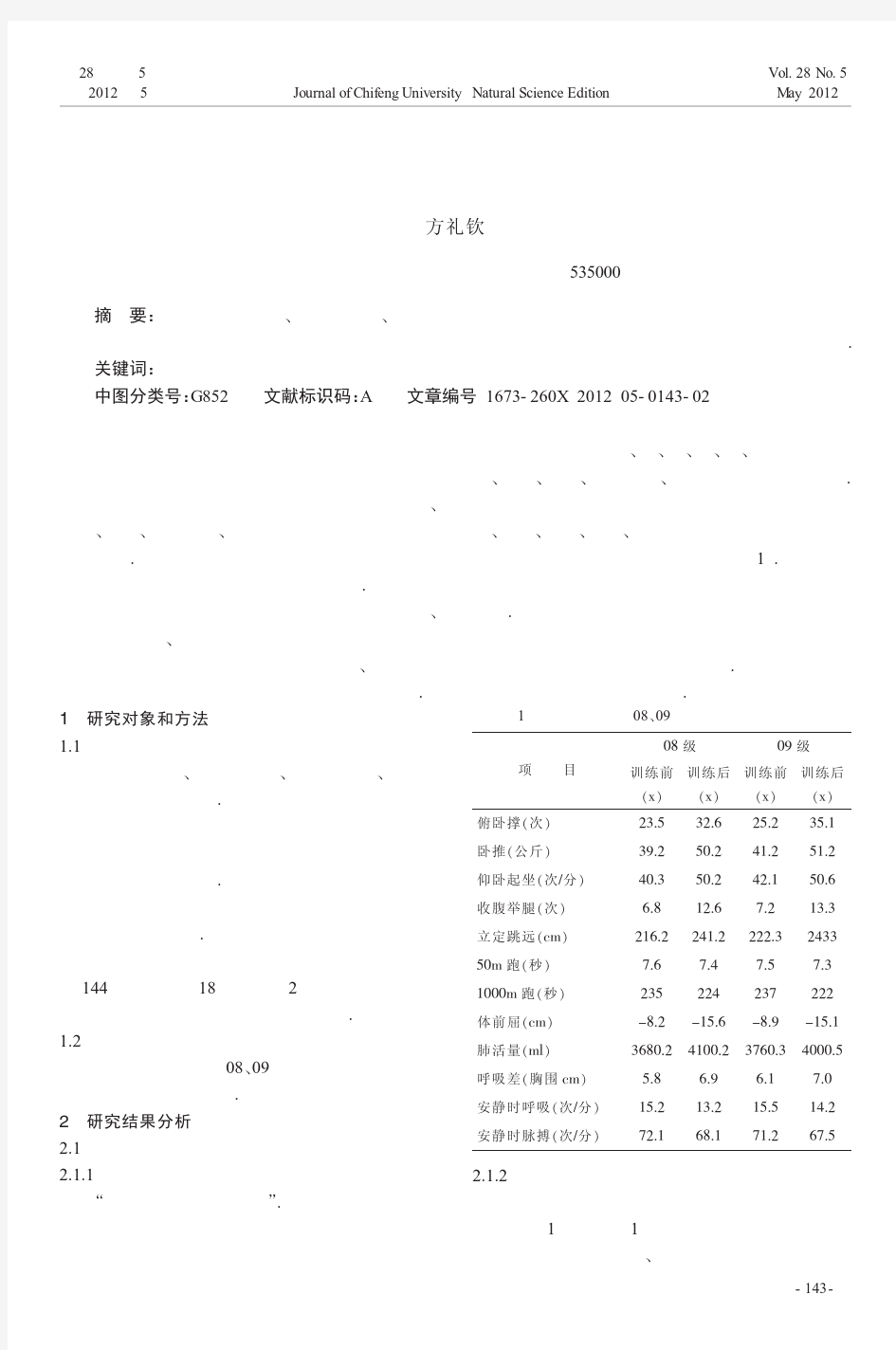 散手运动对大学生身体健康效应的研究