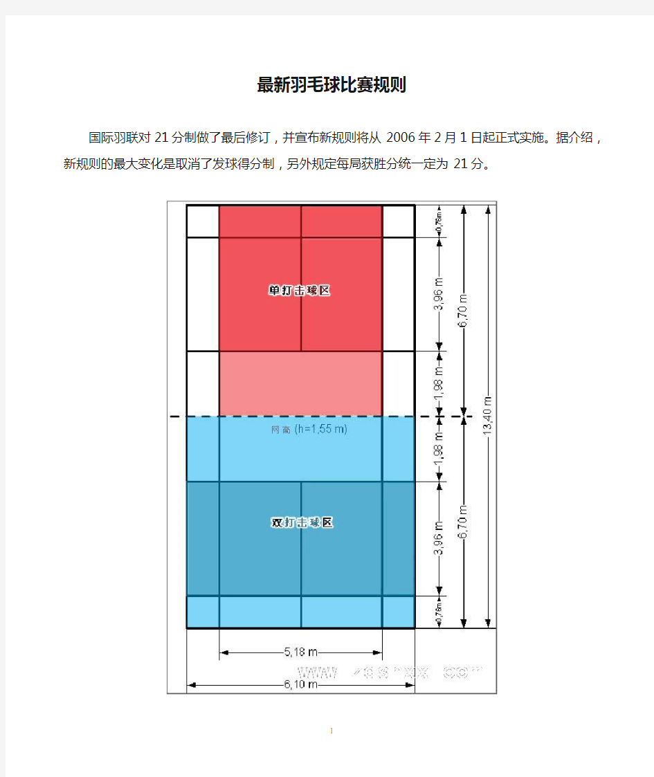 最新羽毛球比赛规则(已整理)