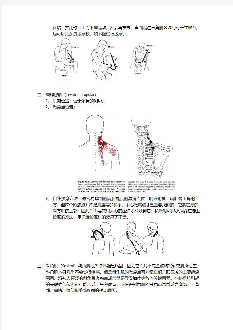激痛点和肌肉疼痛自我按摩治疗(3)后肩部疼痛
