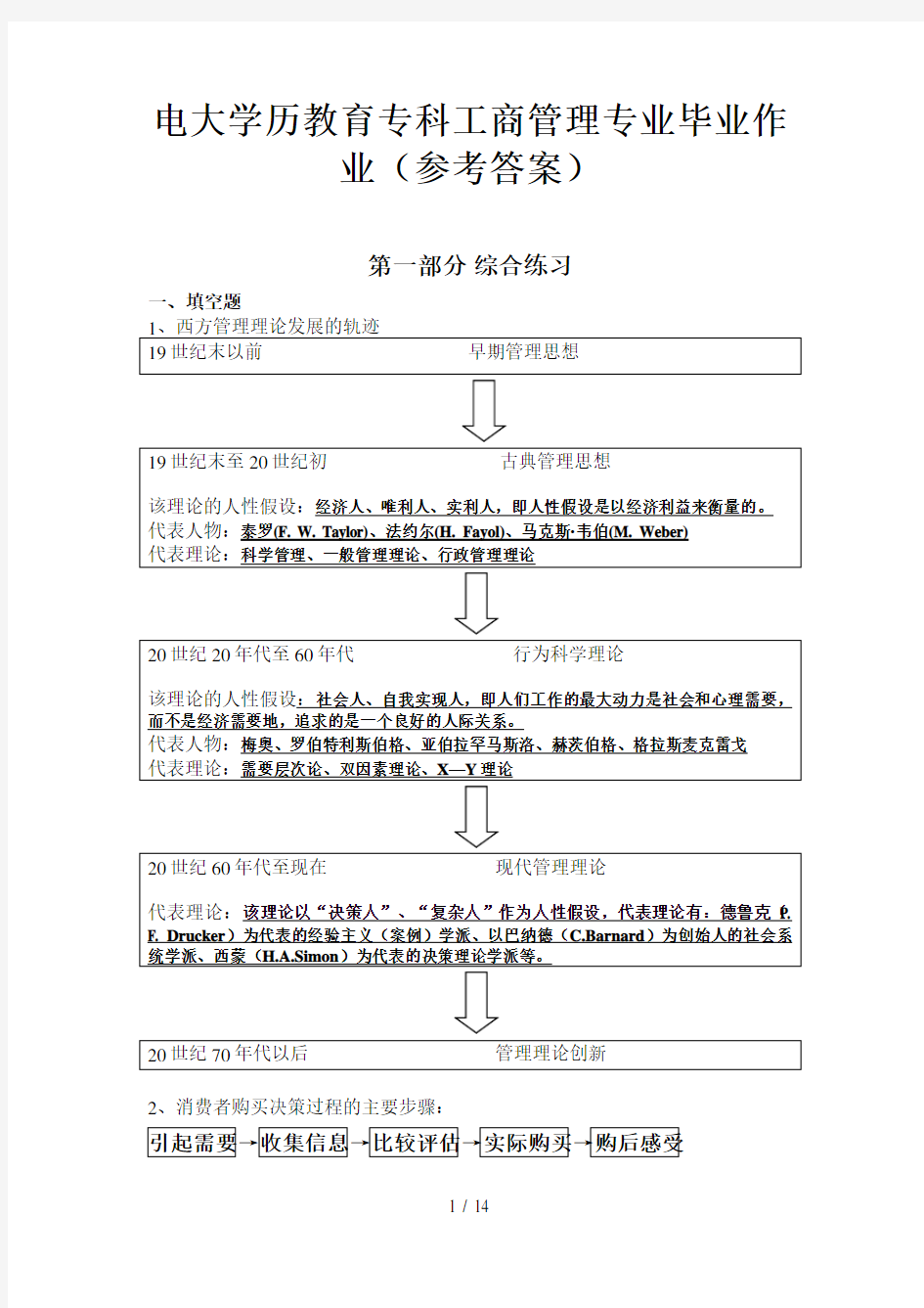 电大学历教育专科工商管理专业_毕业作业(参考答案)7