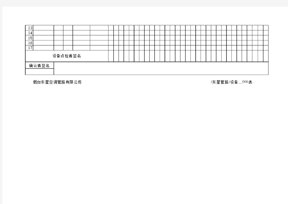 日常点检表