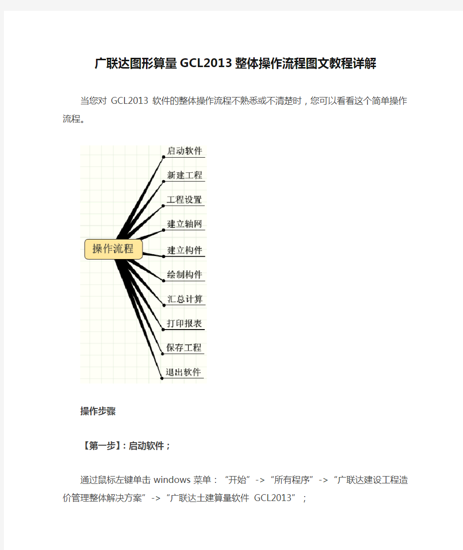 广联达图形算量GCL2013整体操作流程图文教程详解