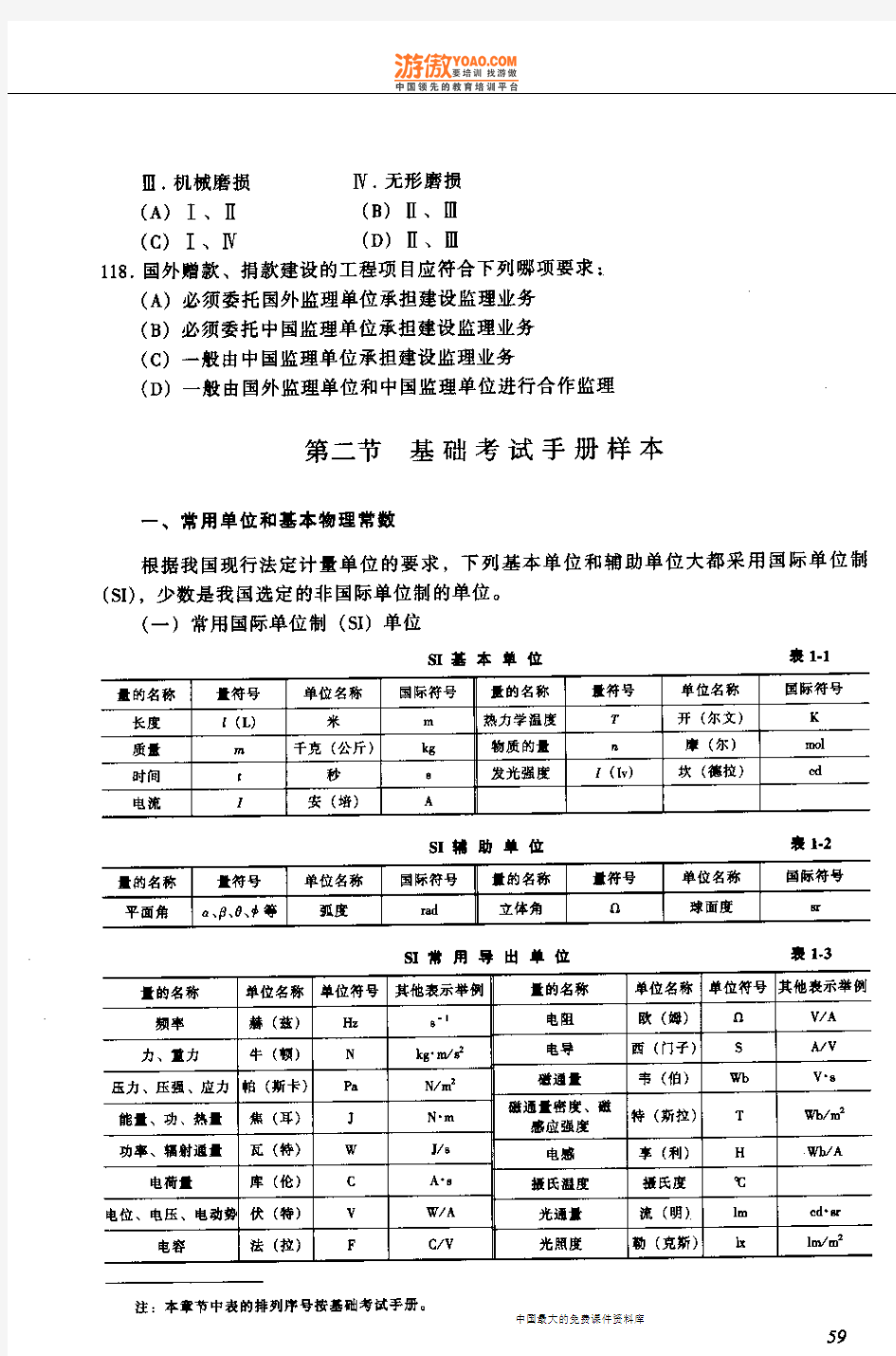 一注结构工程师基础考试手册