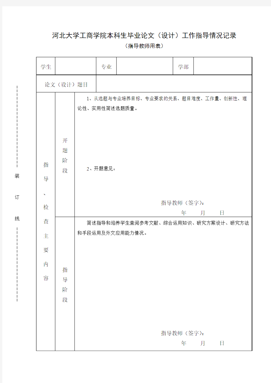 工作指导情况记录