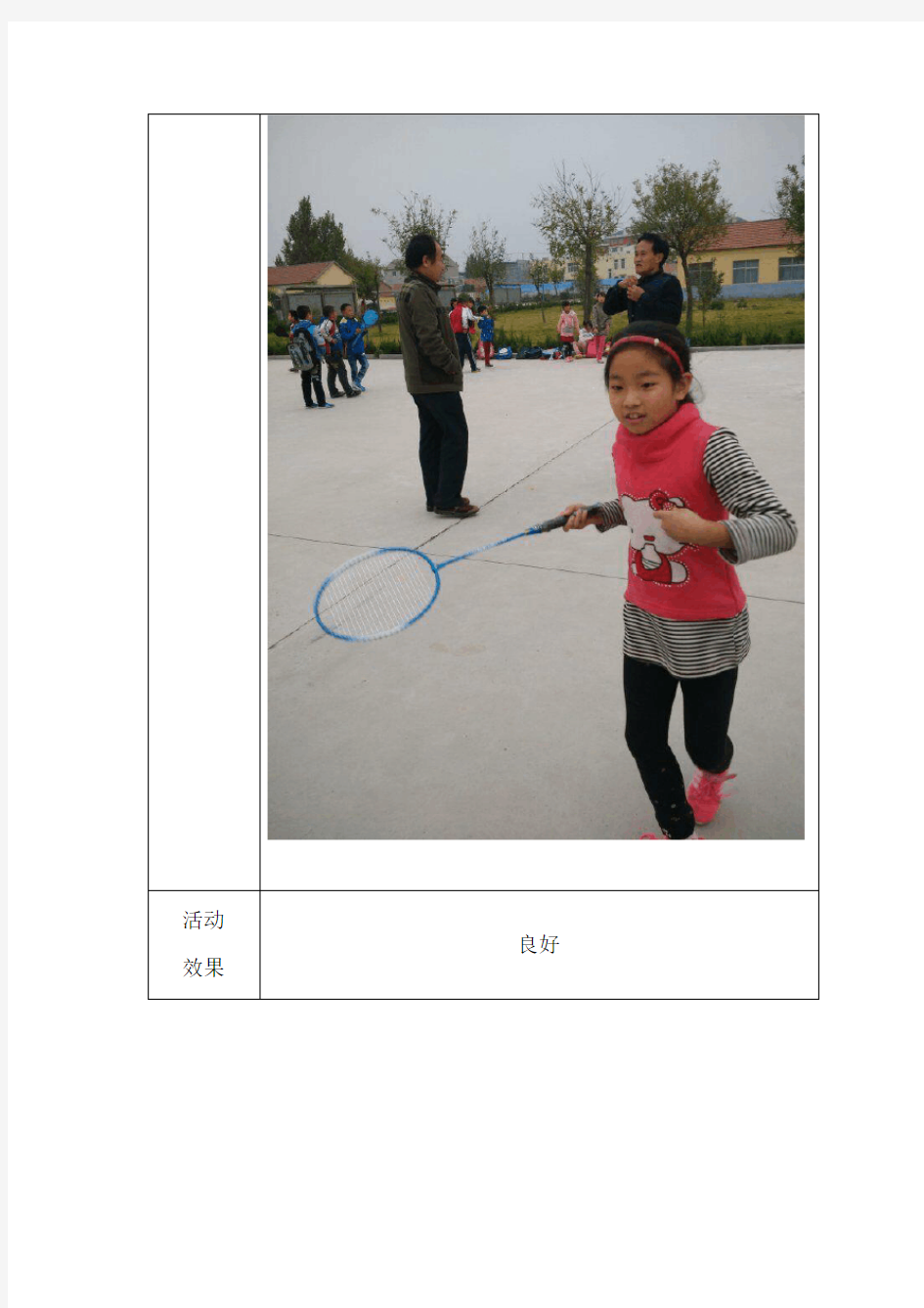 羽毛球兴趣小组活动记录表(1)